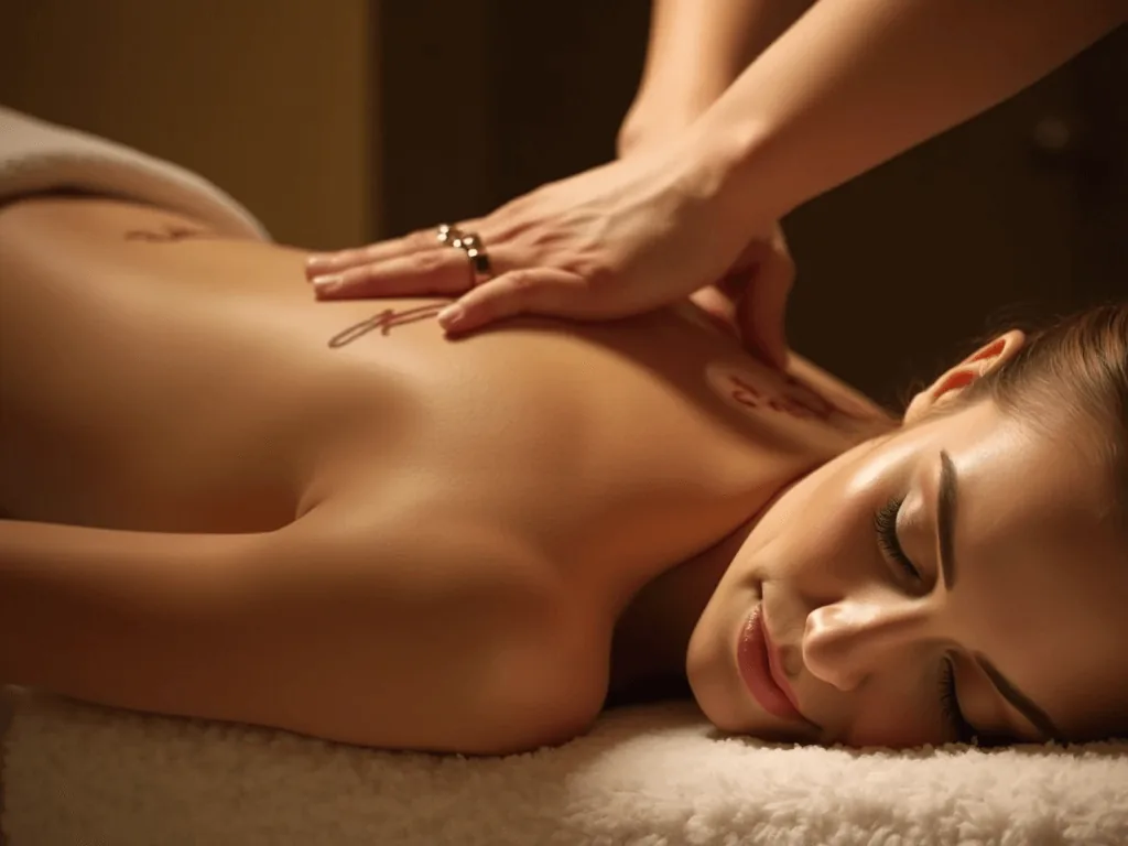 A Pamper Valley registered massage therapist performing focused therapeutic bodywork