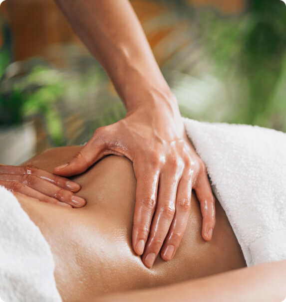 Massage therapy session at Pamper Valley spa in downtown Toronto