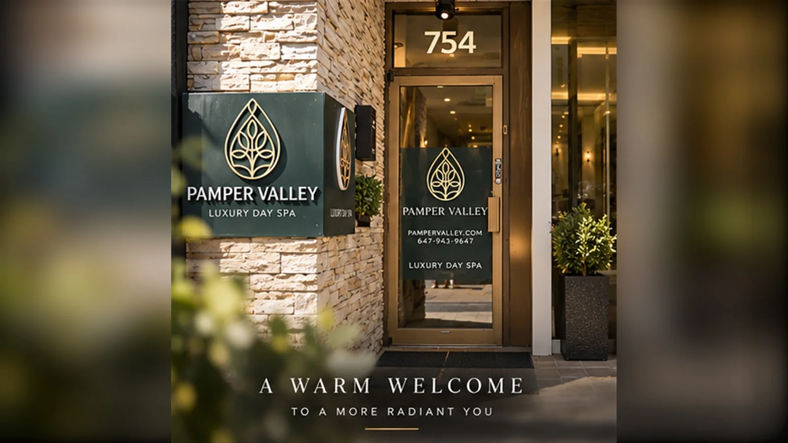 The entrance to Pamper Valley Spa at 754 Yonge Street