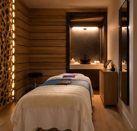 A treatment room at Pamper Valley Spa, Toronto
