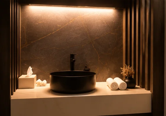 Treatment-room wash station at Pamper Valley Spa